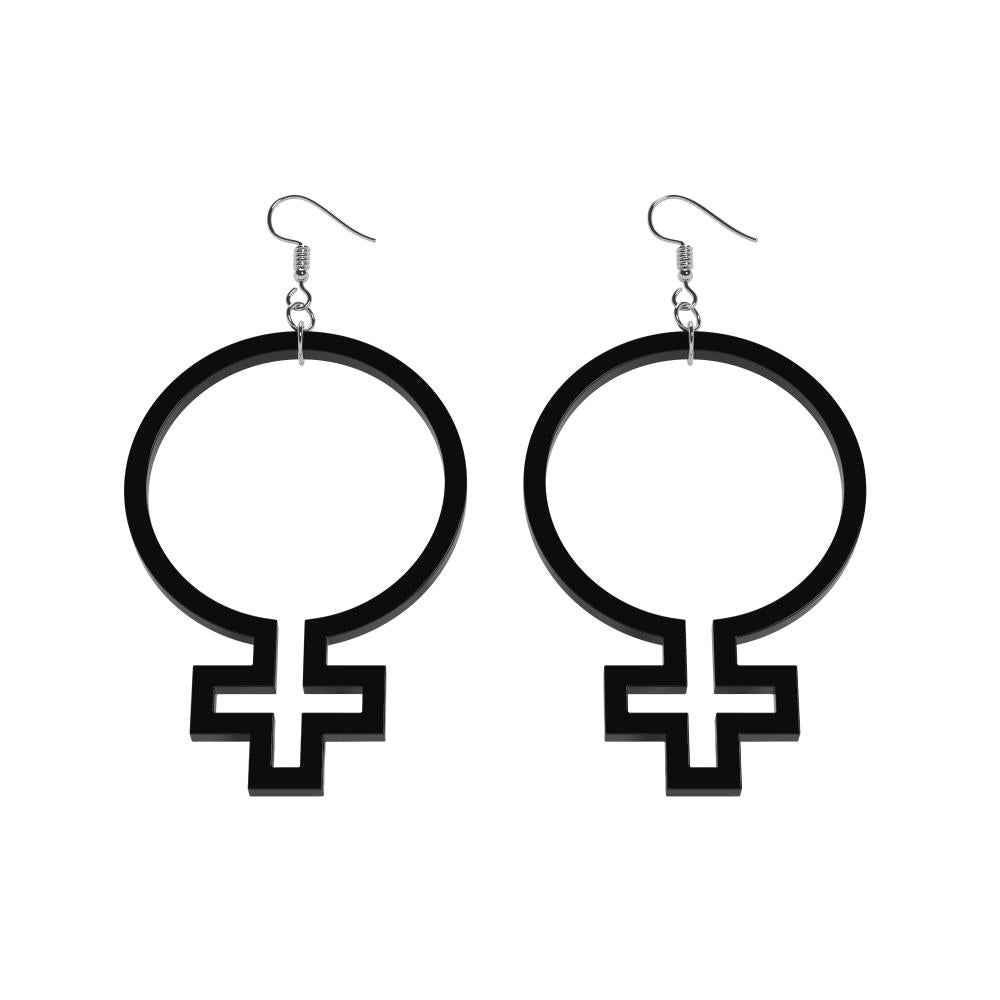 Pendientes contorno Hon (símbolo de Venus)