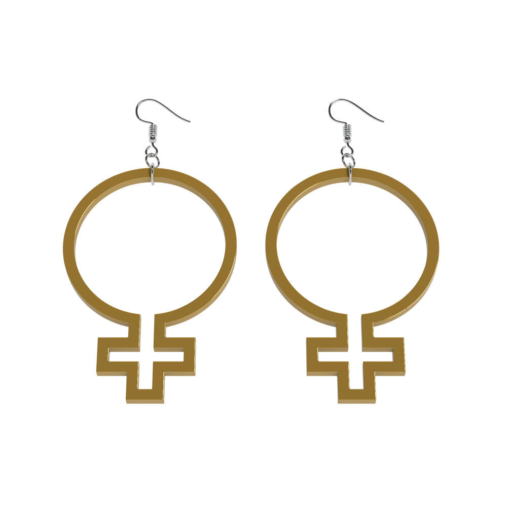 Pendientes contorno Hon (símbolo de Venus)