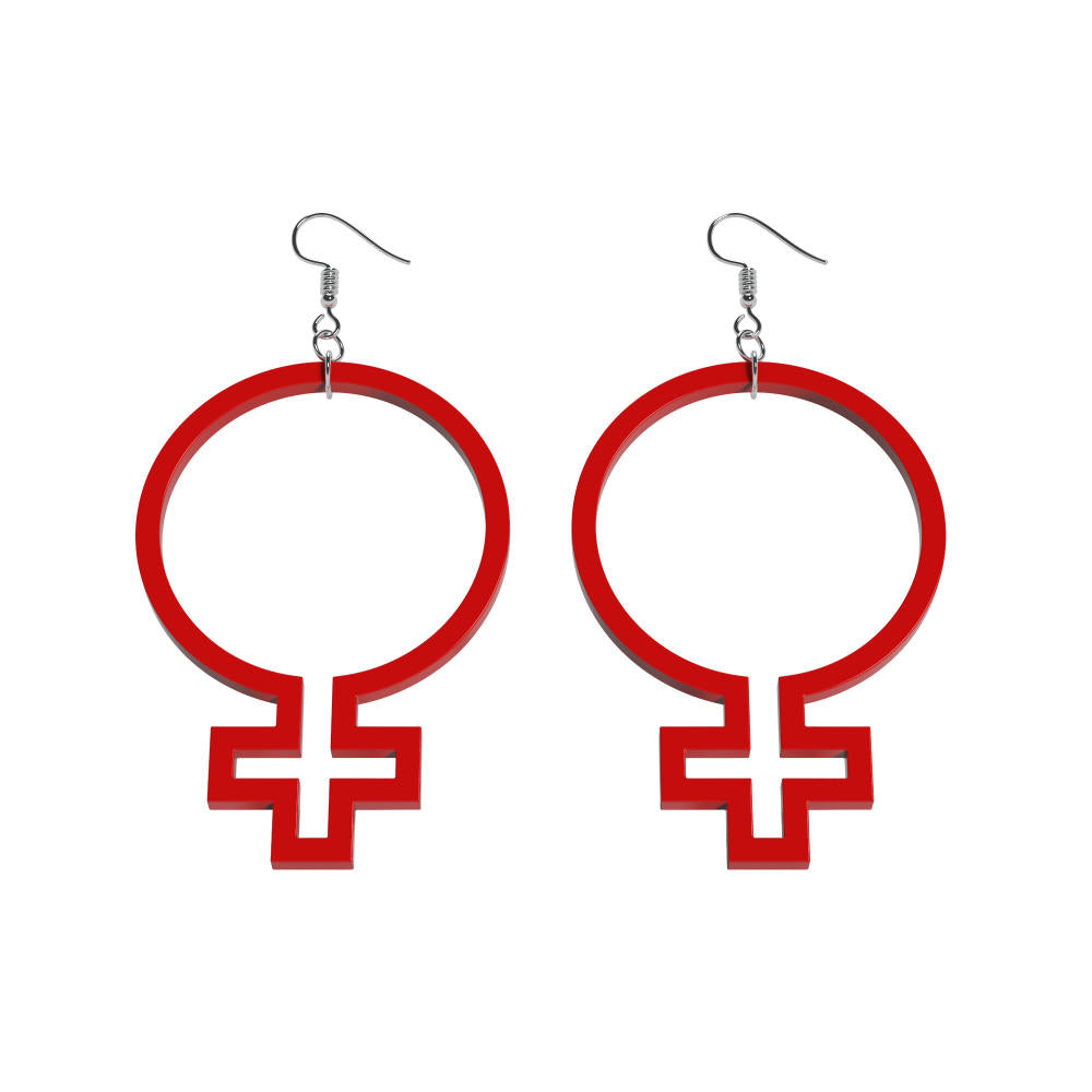 Pendientes contorno Hon (símbolo de Venus)