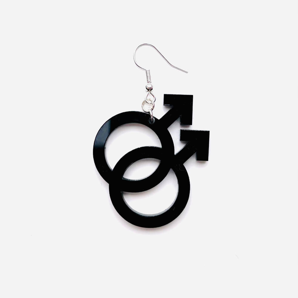 Örhängen Han Gay Small (dubbel manssymbol)